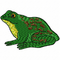Frogs Embroidery Design 11